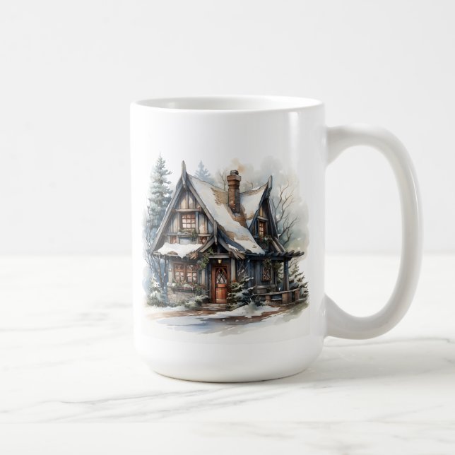 Taza De Café Navidades Cabin Mug (Derecha)