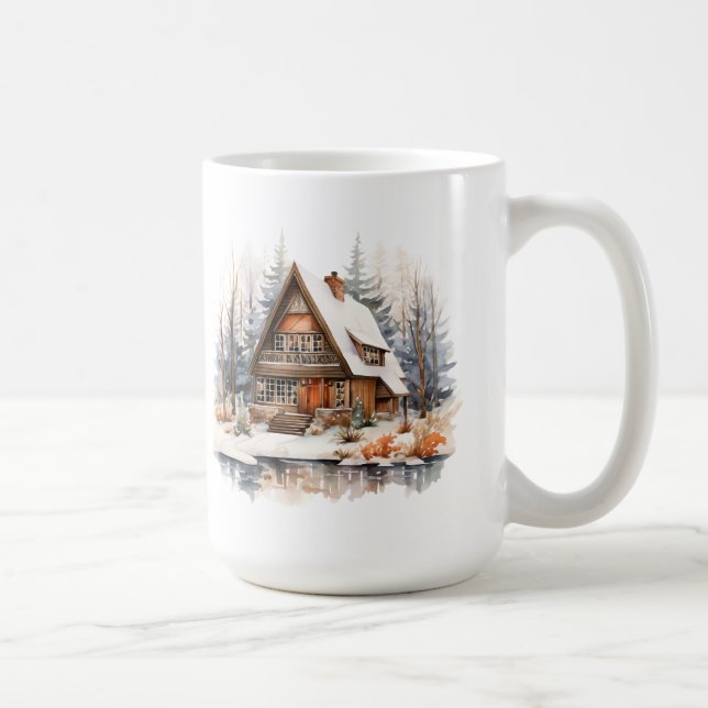Taza De Café Navidades Cabin Mug (Derecha)