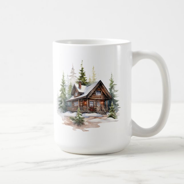 Taza De Café Navidades Cabin Mug (Derecha)