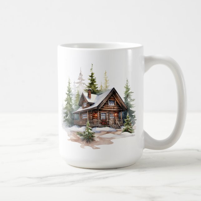 Taza De Café Navidades Cabin Mug (Derecha)