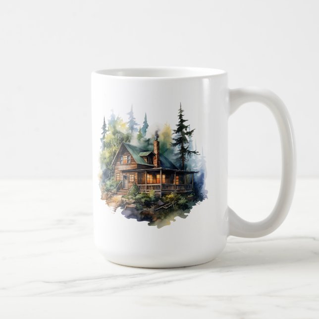 Taza De Café Navidades Cabin Mug (Derecha)