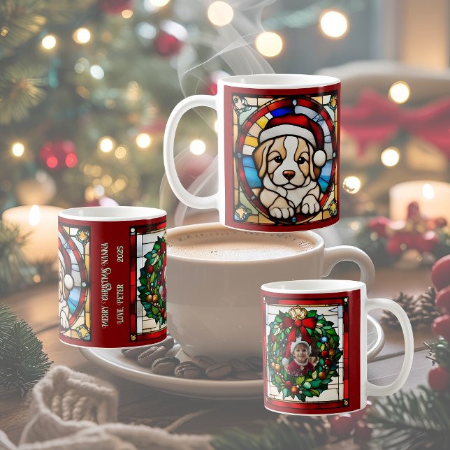 Taza De Café Navidades Cachorro Faux Stainass (Subido por el creador)