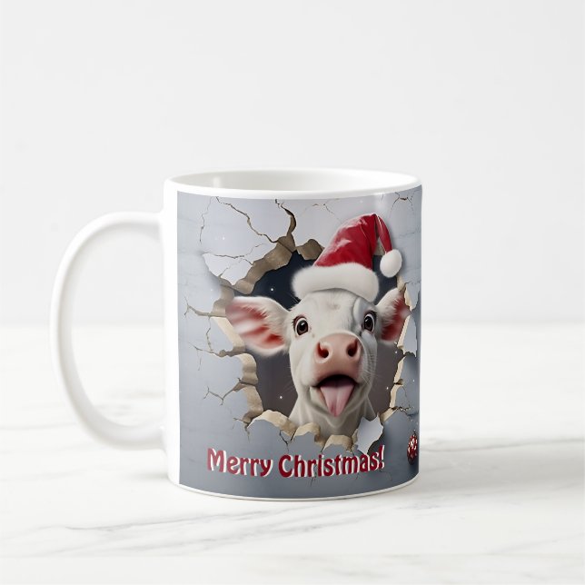 Taza De Café navidades Calf 3D (Izquierda)