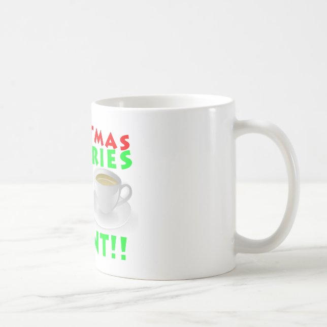 Taza De Café Navidades calorías no cuentan humor gracioso (Derecha)