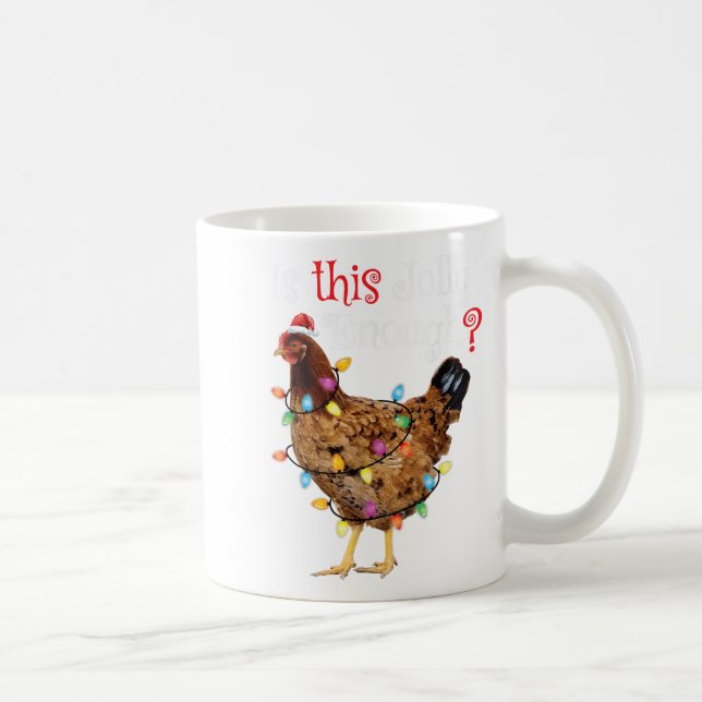 Taza De Café Navidades Camisas de Pollo Hombres Niños Graciosos (Derecha)