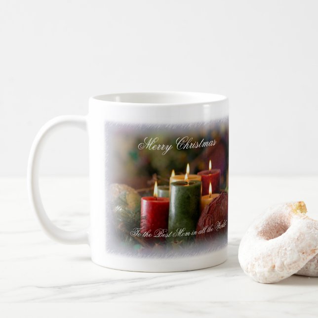 Taza De Café Navidades Candles Mug (Con donut)