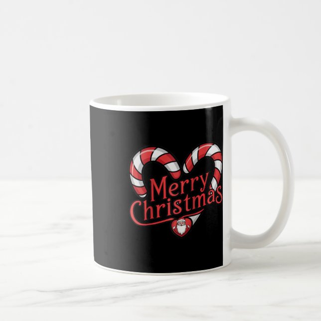 Taza De Café Navidades Candy Cane - Feliz Navidad (Derecha)