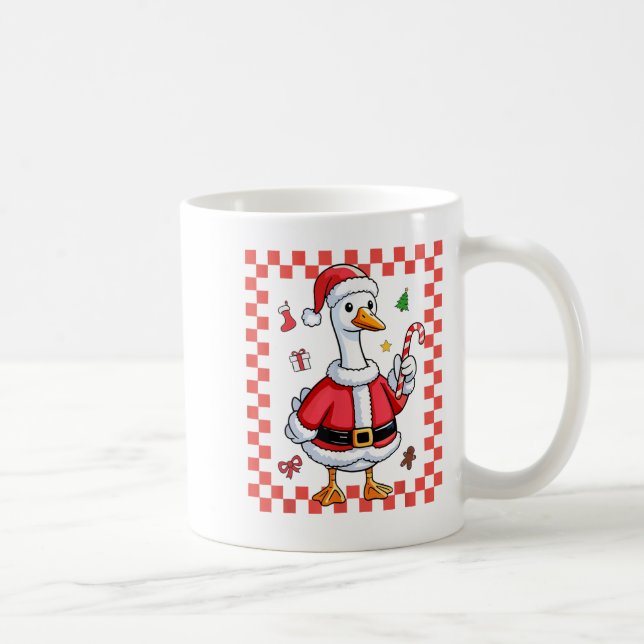 Taza De Café Navidades Candy Cane Goose Navidades Santa Xmas (Derecha)