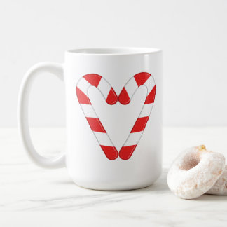 Taza De Café Navidades Candy Cane Heart Mug