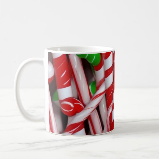 Taza De Café Navidades Candy Cane Holiday Mug (Izquierda)