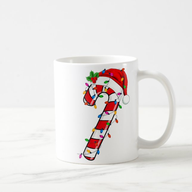 Taza De Café Navidades Candy Cane Santa Xmas Niños Pequeños Jóv (Derecha)