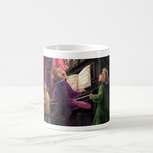 Taza De Café Navidades cantando a lo largo (Centro)