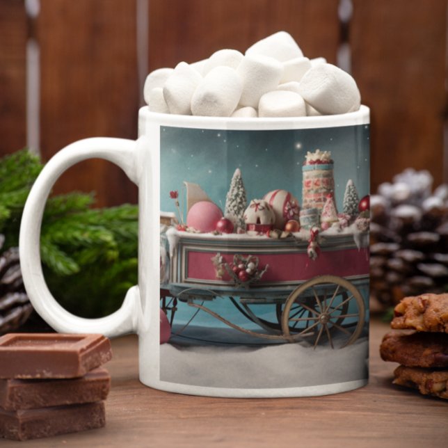 Taza De Café Navidades caprichosos Candy Cart 2 Mug (Whimsical Christmas Candy Cart 2 Mug
)