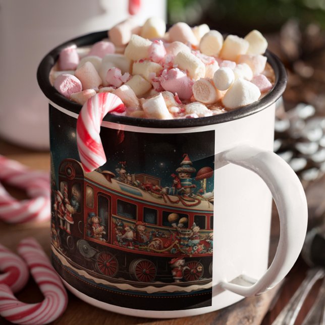Taza De Café Navidades caprichosos en tren de vándalos 2 (Whimsical Christmas Candy Train 2 Mug
)