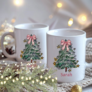 Taza De Café Navidades caprichosos Personalizado acuarela
