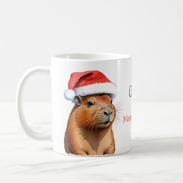 Taza De Café Navidades Capybara (Izquierda)
