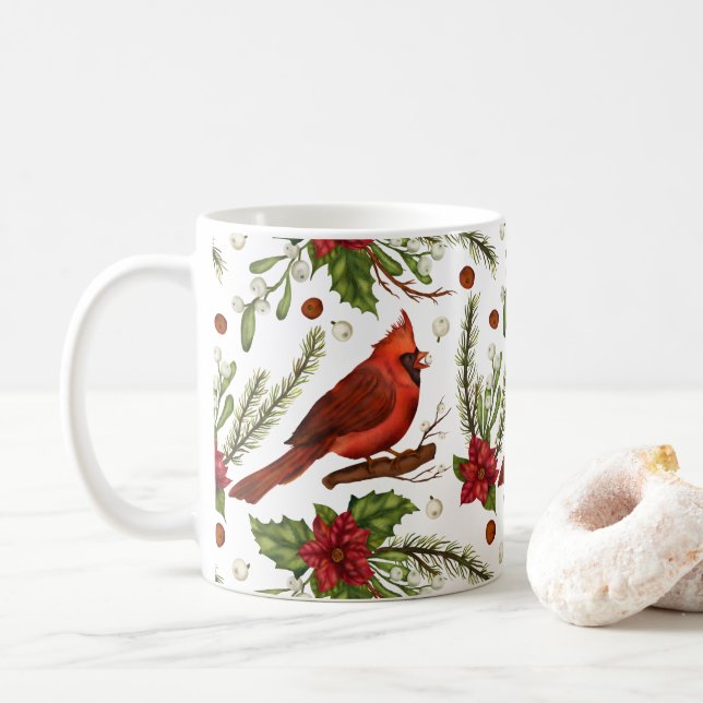 Taza De Café Navidades Cardinal (Con donut)