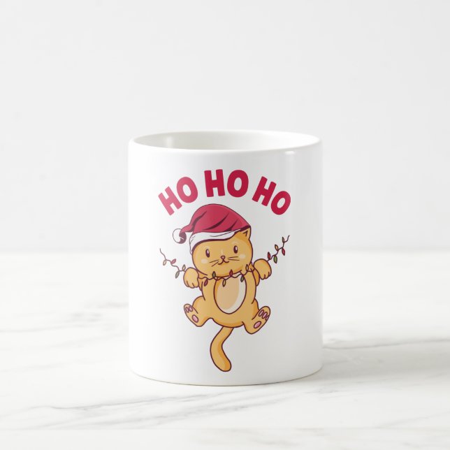 Taza De Café Navidades Cat Ho Ho Ho Ho (Centro)