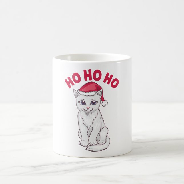 Taza De Café Navidades Cat Ho Ho Ho Ho (Centro)