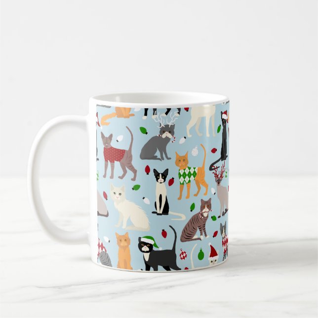 Taza De Café Navidades Cats Coffee Mug (Izquierda)