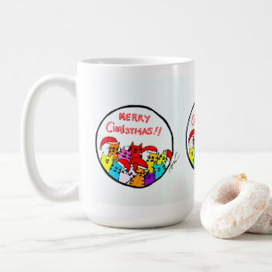 Taza De Café Navidades Cats mug