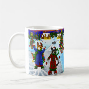 Taza De Café Navidades Cats para patinaje sobre hielo V2