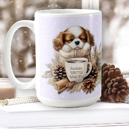 Taza De Café Navidades Cavalier de invierno Rey Carlos Perro gr