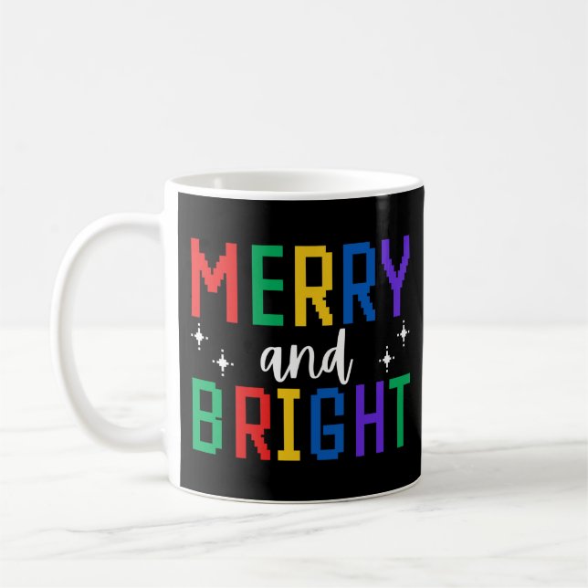 Taza De Café Navidades Cerezos Y Brillantes (Izquierda)