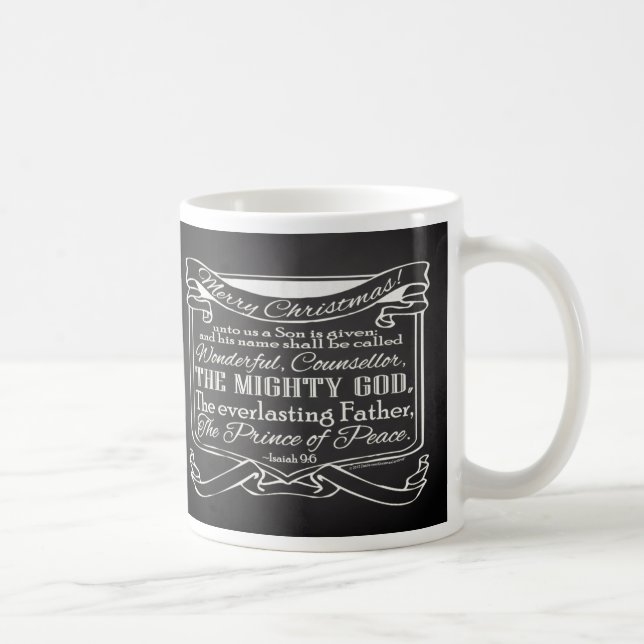 Taza De Café Navidades Christian Chalkboard Scripting (Derecha)