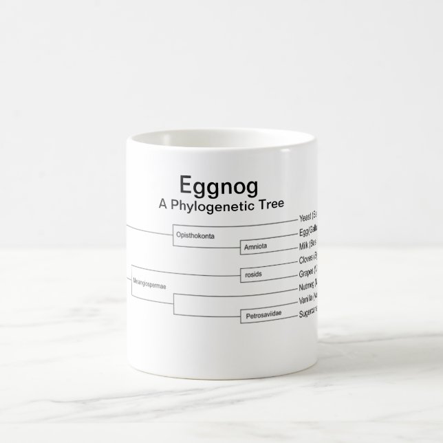 Taza De Café Navidades Ciencia Mug Eggnog : Un árbol filogenéti (Centro)