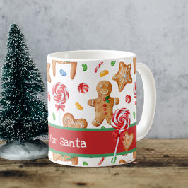 Taza De Café Navidades cocina para Santa White
