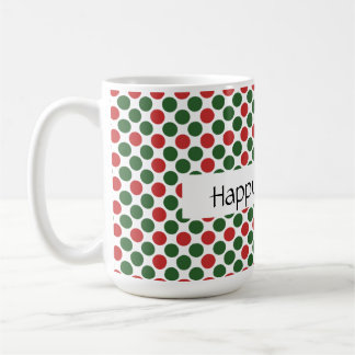 Taza De Café Navidades Colores Puntos de Polka