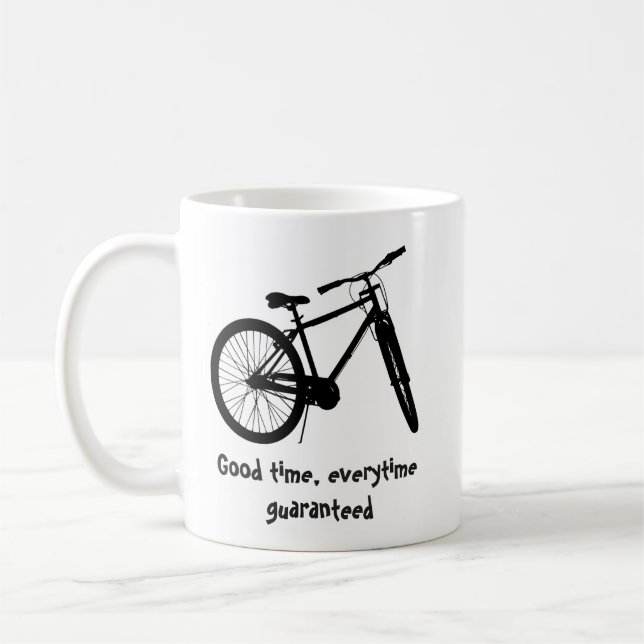 Taza De Café Navidades con fecha personalizado Cita de ciclismo (Izquierda)