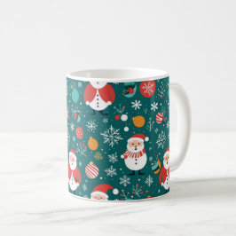 Taza De Café Navidades con patrón Santa