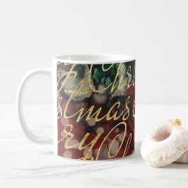 Taza De Café Navidades con tinta manuscrita de 11 oz.
