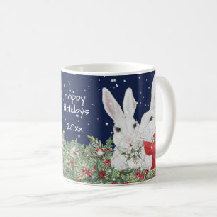 Taza De Café Navidades Conejo Conejo Conejo Conejo Festividad P