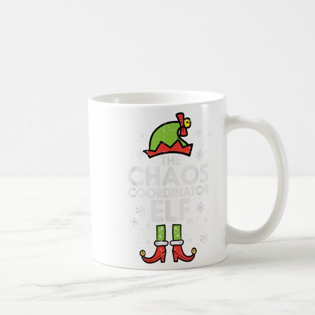 Taza De Café Navidades Coordinador del caos Elf Xmas (Derecha)