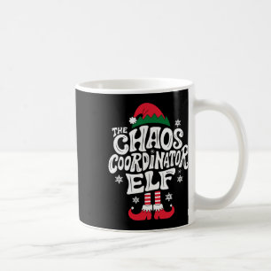 Taza De Café Navidades Coordinador del caos Elf Xmas Pajama Gif