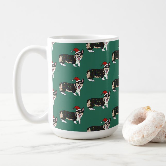 Taza De Café Navidades Corgi (Con donut)