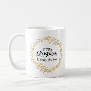 Taza De Café Navidades cortaron con copos de nieve purpurina pl