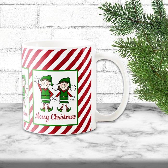 Taza De Café Navidades cortos Elves Feliz Navidad (Subido por el creador)