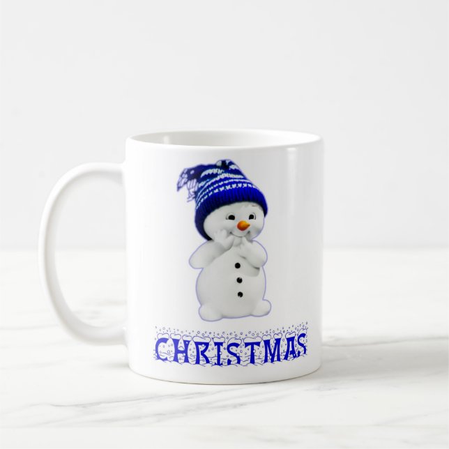 Taza De Café Navidades cortos hombre de nieve (Izquierda)