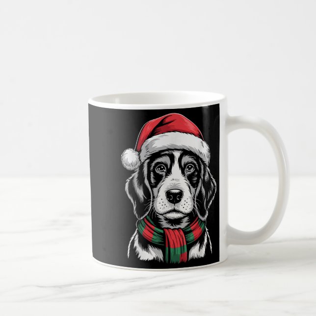 Taza De Café Navidades Costu de Bluetick Coonhound Dog Santa Ha (Derecha)