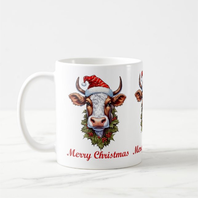 Taza De Café Navidades Cow Mug (Izquierda)
