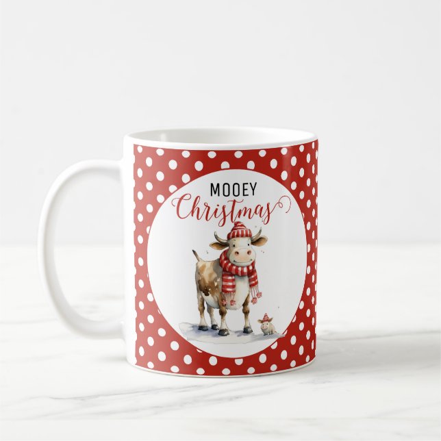 Taza De Café Navidades Cow Pun (Izquierda)
