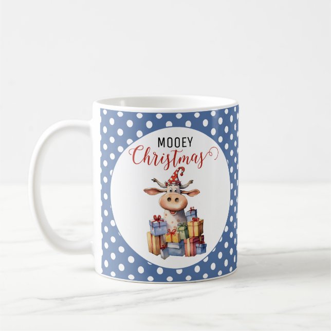 Taza De Café Navidades Cow Pun (Izquierda)