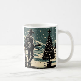 Taza De Café Navidades Cowboy Block Print Coffee Mug