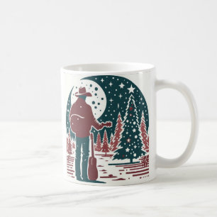 Taza De Café Navidades Cowboy Block Print Coffee Mug