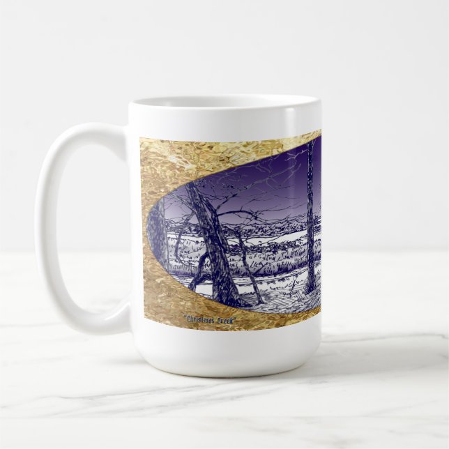 Taza De Café Navidades Creek I Navidades Card Mug (Izquierda)
