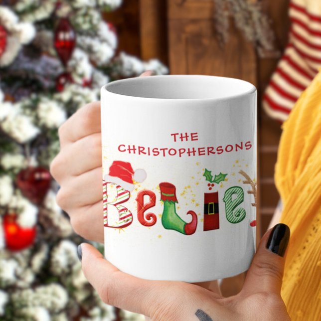 Taza De Café Navidades CREEN Nombre De Familia Tradicional (Subido por el creador)